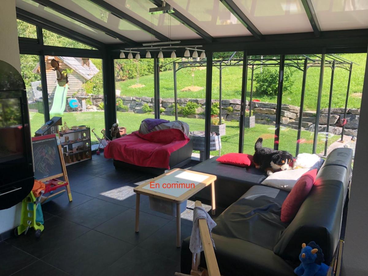 Logement Chez L'Habitant Etage Independant Grône Dış mekan fotoğraf